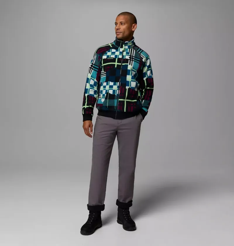 Columbia Mens Bugaboo 1986 Liner Jacket in Teal / Plaidpatch / Black-4