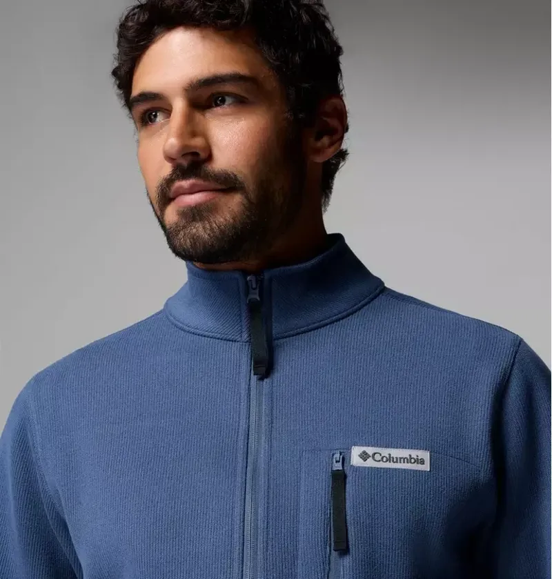 Columbia Men's Sweater Weather Full Zip Jacket in Dark Mountain-5
