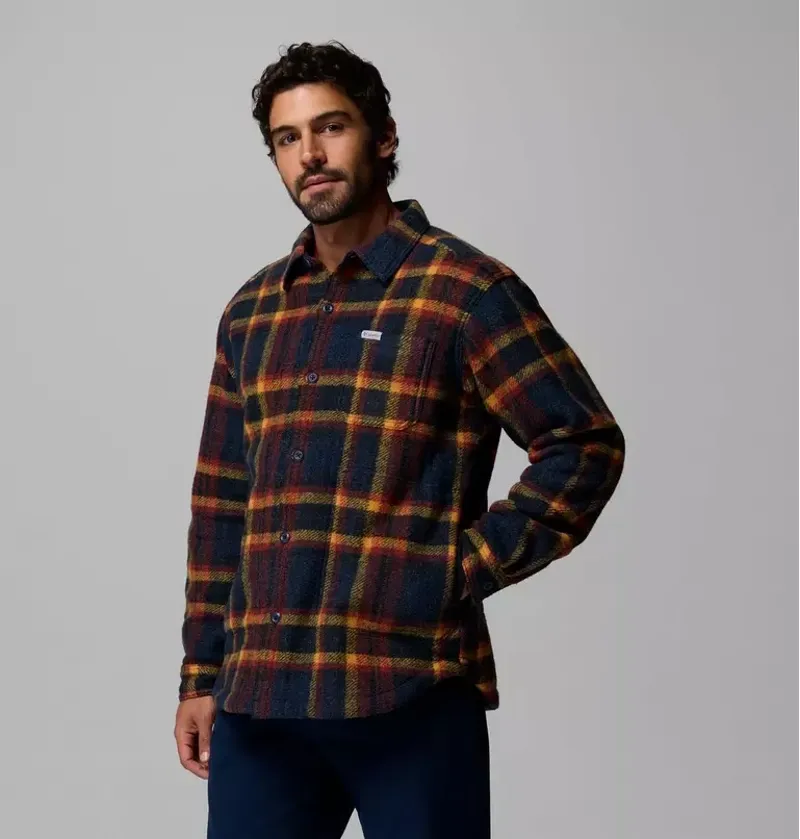 Columbia Men's Hunter Arch Shirt Jacket in Collegiate Navy-3