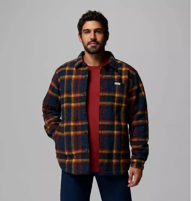 Columbia Men's Hunter Arch Shirt Jacket in Collegiate Navy-4