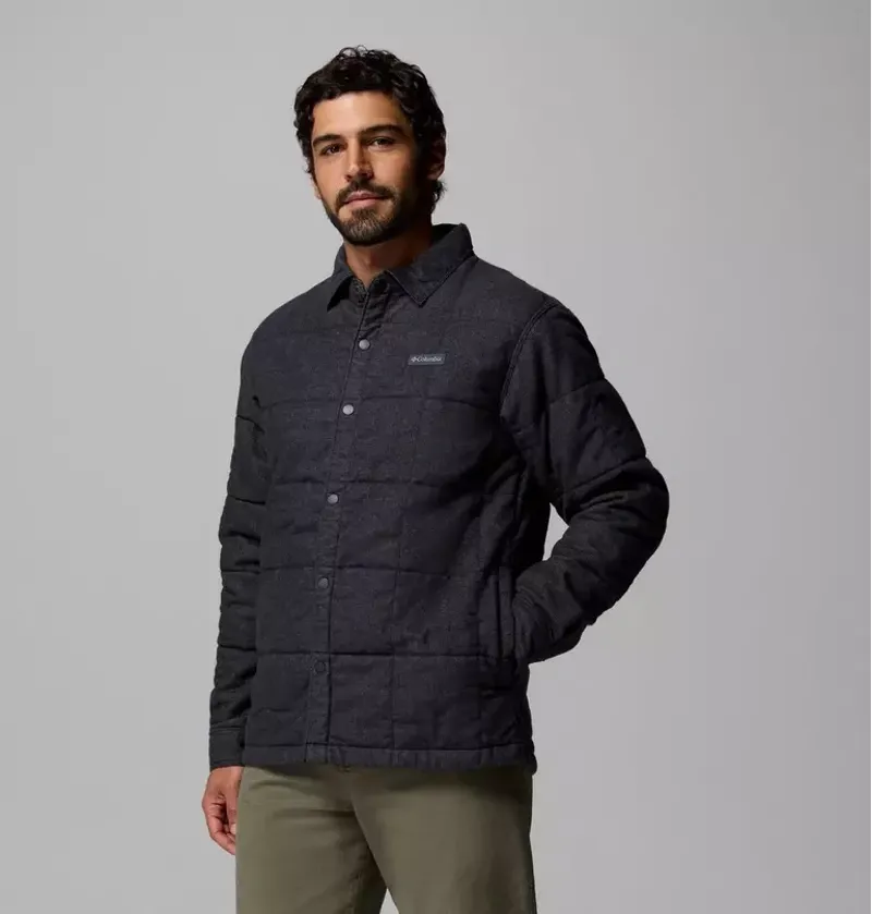 Columbia Mens Landroamer II Quilted Shirt Jacket in Black-4
