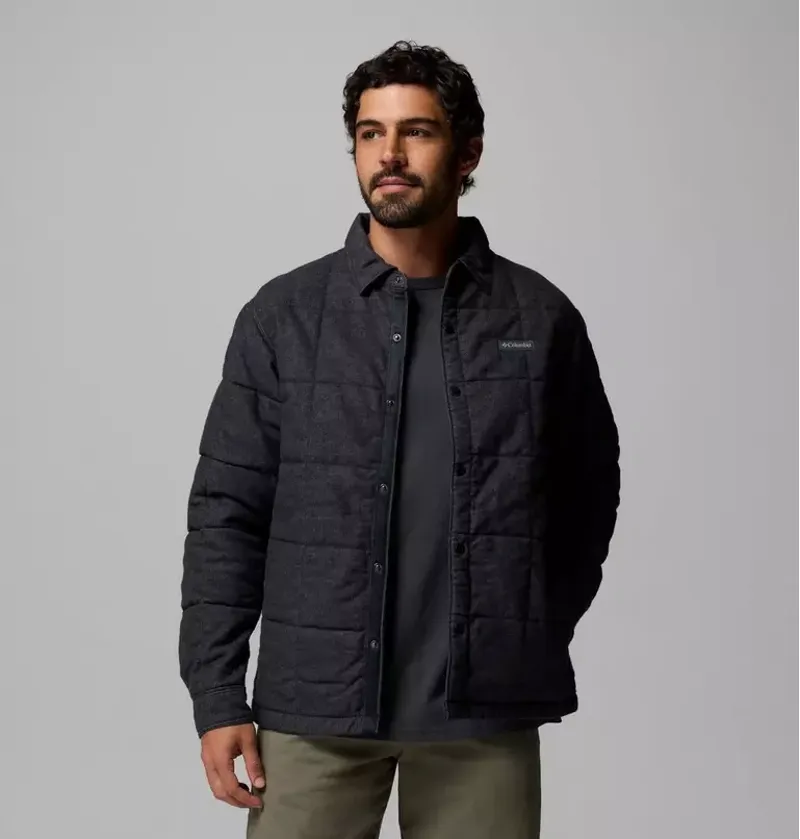 Columbia Mens Landroamer II Quilted Shirt Jacket in Black-3