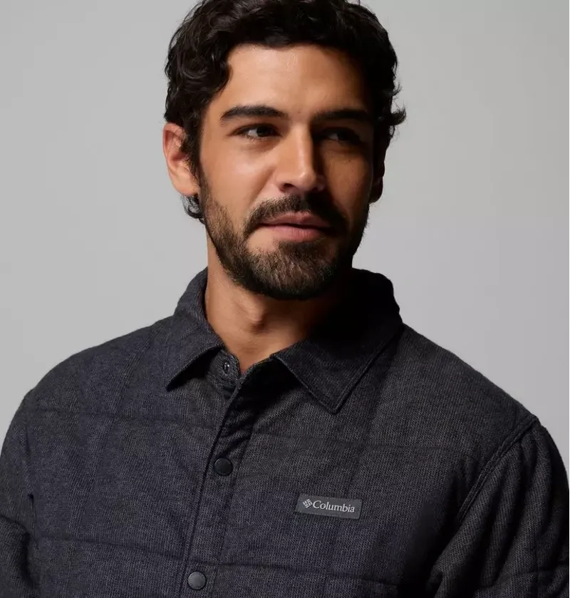 Columbia Mens Landroamer II Quilted Shirt Jacket in Black-5