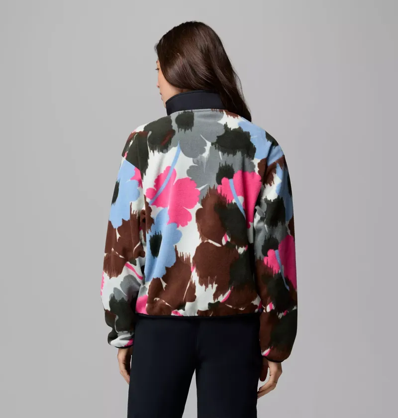 Columbia Womens Sequoia Grove II Printed Half Zip Fleece in Sedona Sage Ikatbloom / Black / Nico-2