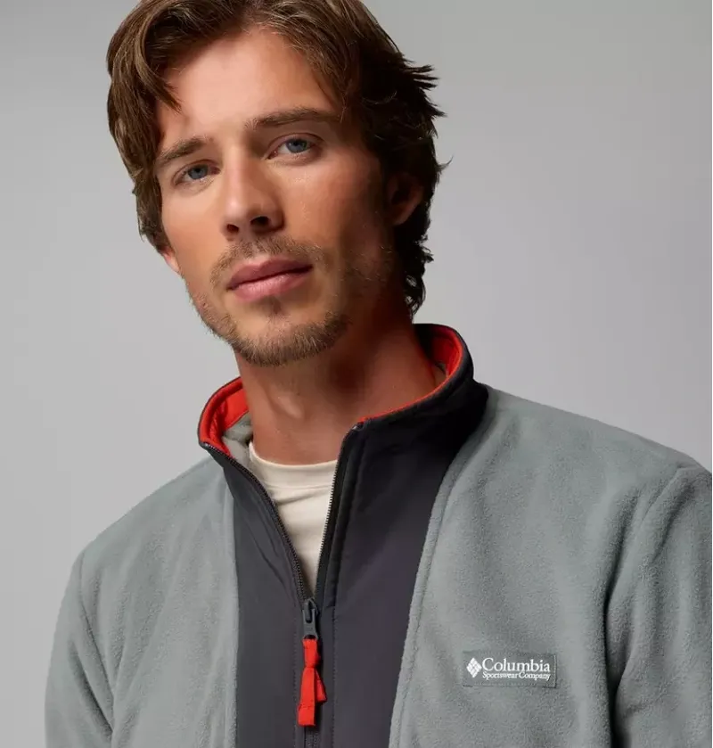 Columbia Mens Sequoia Grove II Half Zip Fleece in Sedona Sage / Shark-3