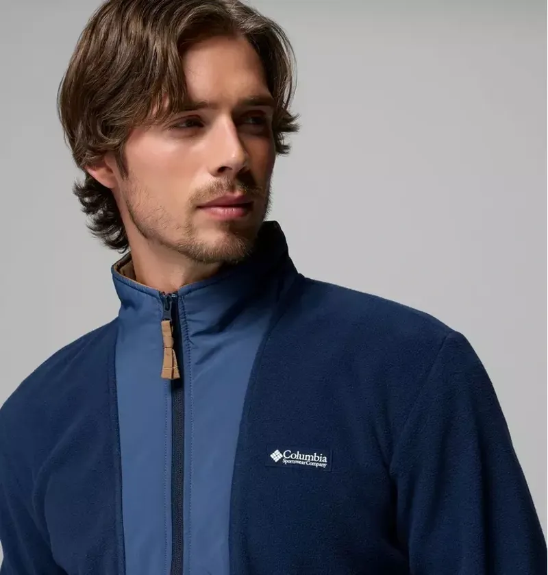 Columbia Mens Sequoia Grove II Full Zip Fleece Jacket in Collegiate Navy-5