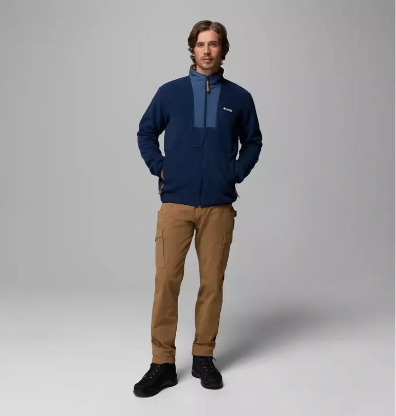 Columbia Mens Sequoia Grove II Full Zip Fleece Jacket in Collegiate Navy-1