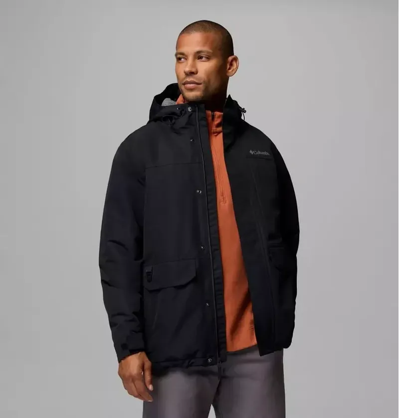 Columbia Mens Landroamer Fleece Lined Jacket in Black-3
