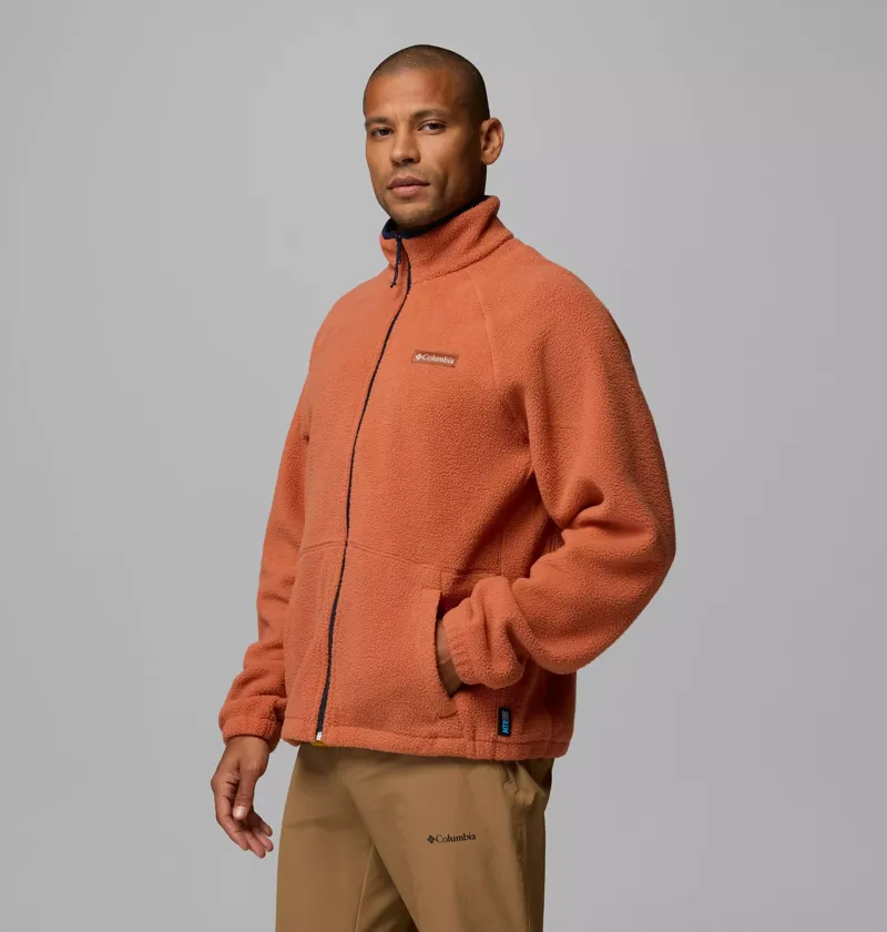 Columbia Mens Timber Crest MTR Fleece Full Zip Jacket in Squash-1