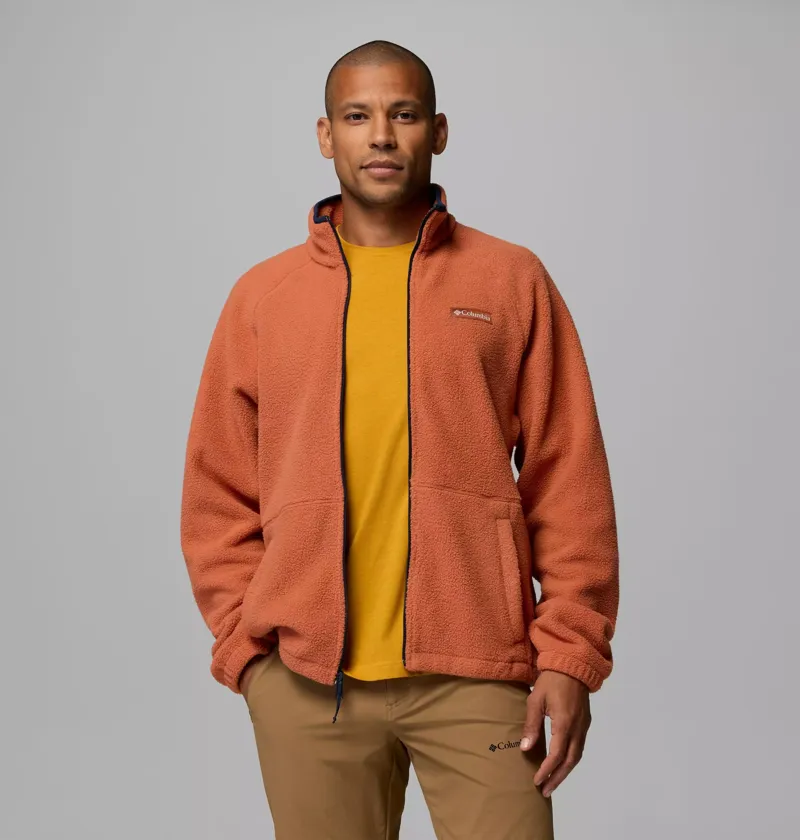 Columbia Mens Timber Crest MTR Fleece Full Zip Jacket in Squash-2