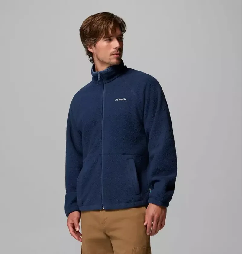 Columbia Mens Timber Crest MTR Fleece Full Zip Jacket in Collegiate Navy-3