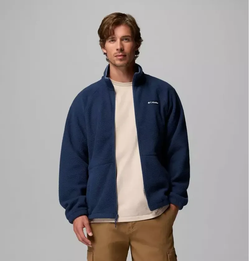 Columbia Mens Timber Crest MTR Fleece Full Zip Jacket in Collegiate Navy-4