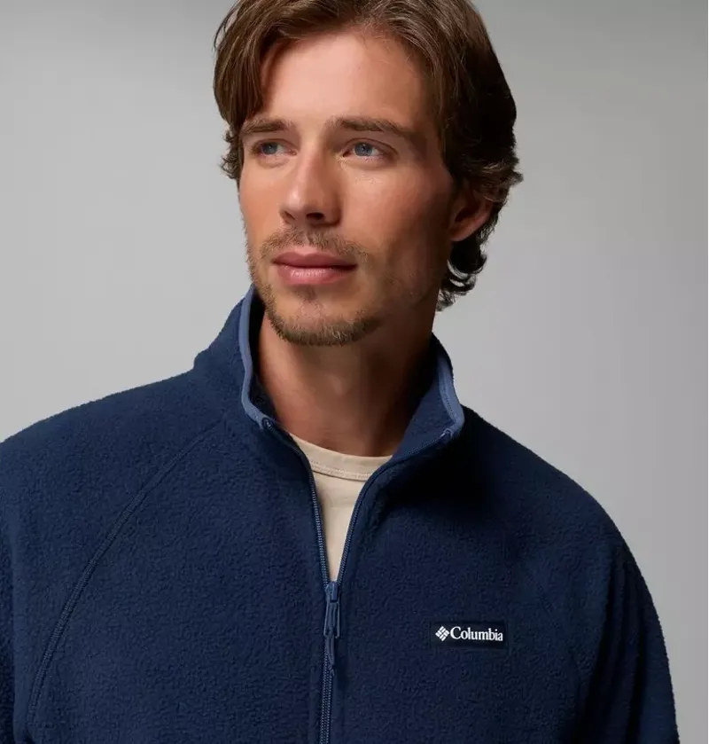 Columbia Mens Timber Crest MTR Fleece Full Zip Jacket in Collegiate Navy-5