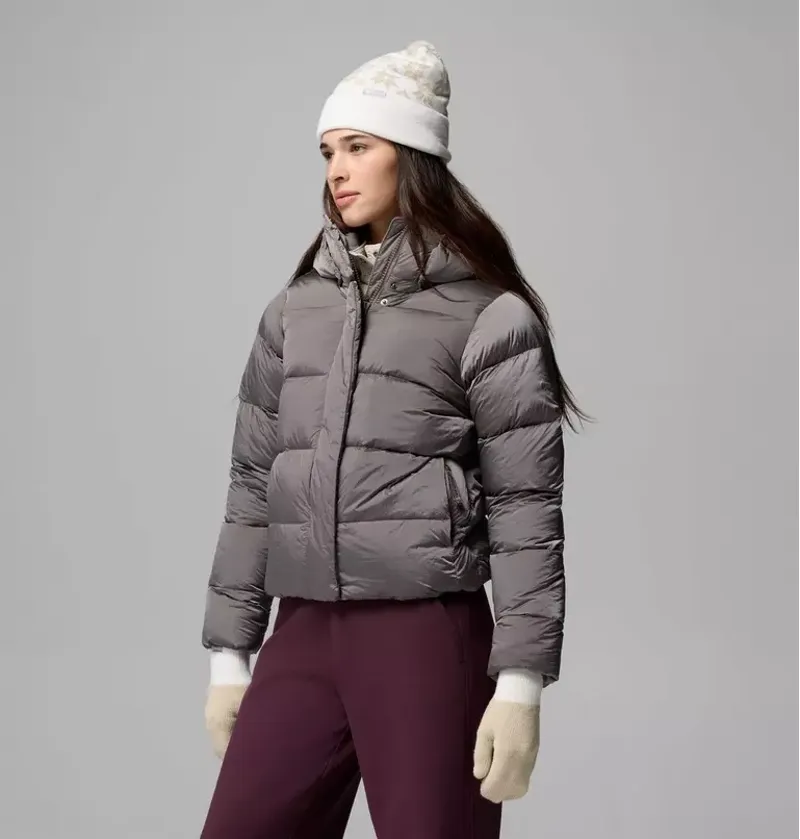 Columbia Women's Snowflake Beanie and Mitten Set in Sea Salt / Ancie-2