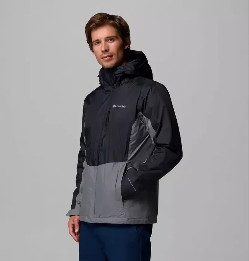 Columbia Mens Pouring Adventure Insulated Jacket in Black / City Grey-2