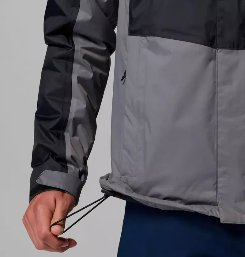 Columbia Mens Pouring Adventure Insulated Jacket in Black / City Grey-6