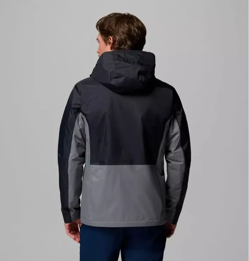Columbia Mens Pouring Adventure Insulated Jacket in Black / City Grey-3