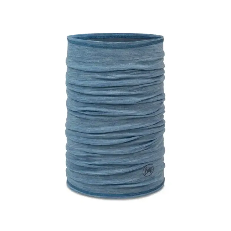 Buff Merino Lightweight Neckwear in Solid Lake Blue