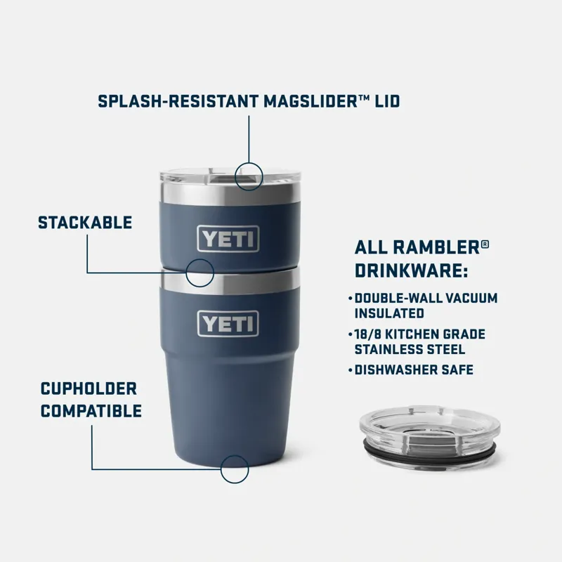 Yeti Single Stackable Cup 8 oz in Navy-2