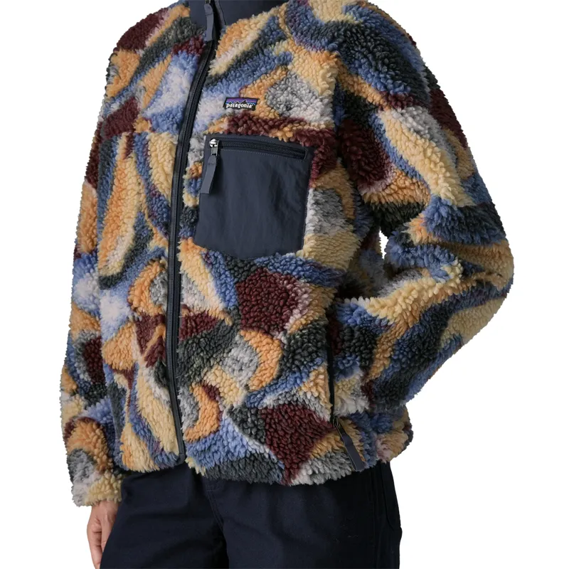 Patagonia Women's Classic Retro-X Fleece Jacket in Smudge / Smolder Blue-4