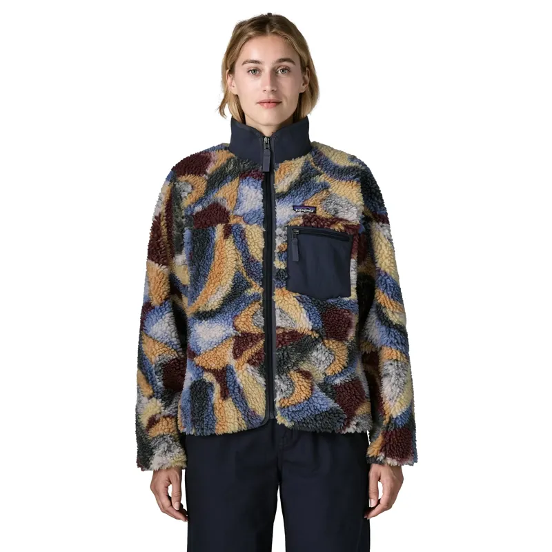 Patagonia Women's Classic Retro-X Fleece Jacket in Smudge / Smolder Blue-1