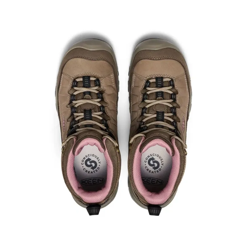 Keen Women's Targhee IV Mid WP Boots in Brindle / Nostalgia Rose-3