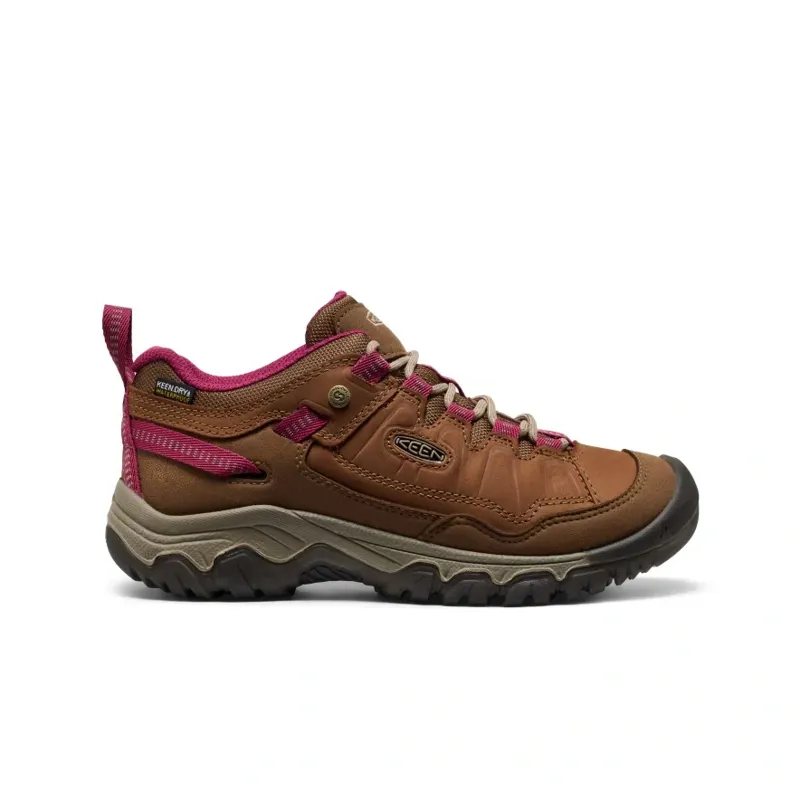 Keen Womens Targhee IV WP Hiking Shoe in Bison / Beaujolais-1
