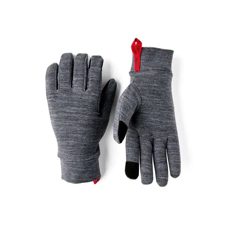 Hestra Touch Point Thermo 5 Finger Liner Gloves in Grey