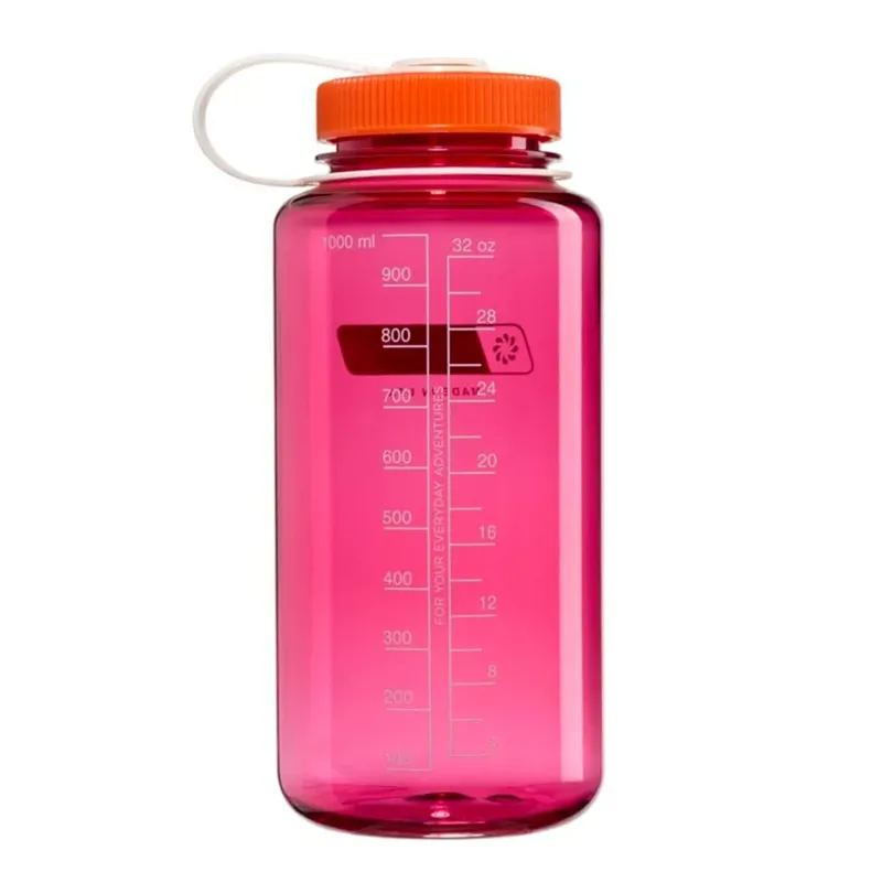 Nalgene Wide Mouth 1L Tritan Sustain in Fuschia Purple / Flame Cap-1