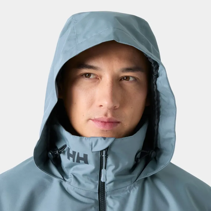 Helly Hansen Mens Crew Hooded Pile Jacket in Dark Blue-5