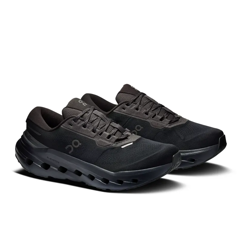 On Womens Cloudrunner 3 WP Running Shoes in Black / Black-5