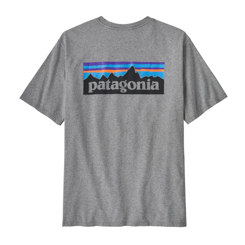 Patagonia Men's P-6 Logo Responsibili-Tee in Gravel Heather
