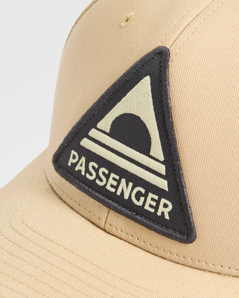 Passenger Elements Core Trucker Triangle Patch Cap in Biscuit-2