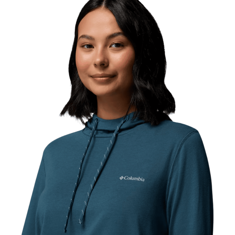 Columbia Women's EU Sun Trek L/S Hoodie in Everblue-2