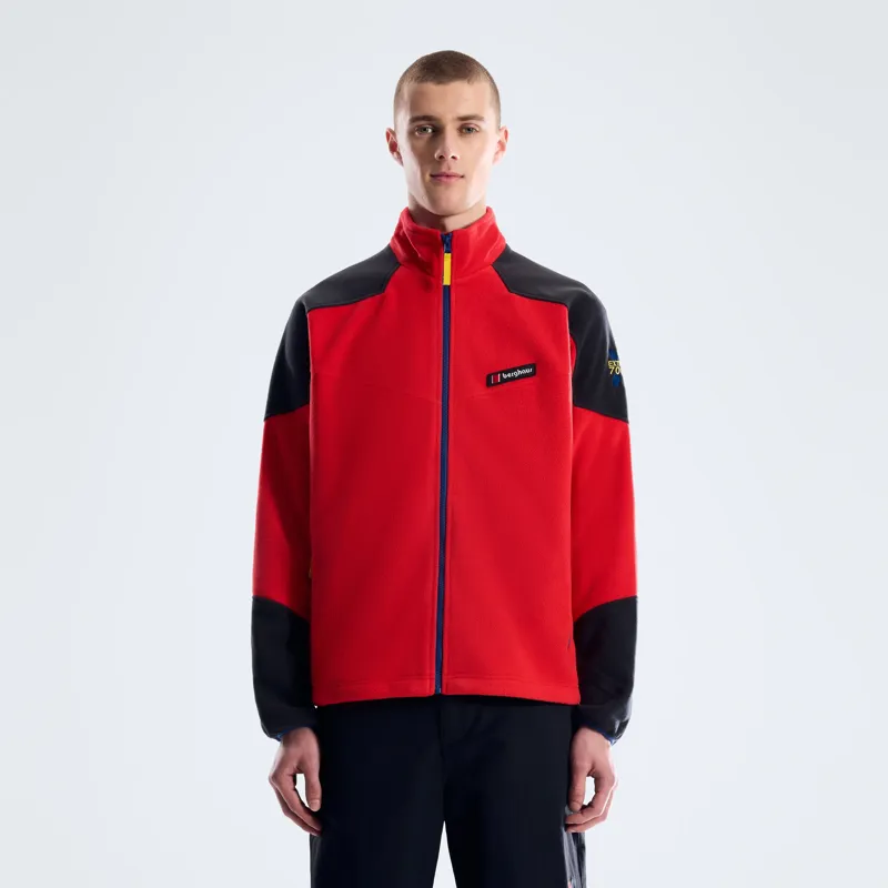 Berghaus Mens Kara-Su Fleece in Goji Berry / Jet Black-2