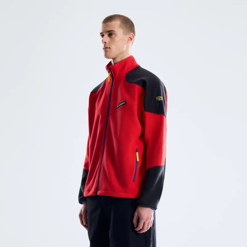 Berghaus Mens Kara-Su Fleece in Goji Berry / Jet Black-3