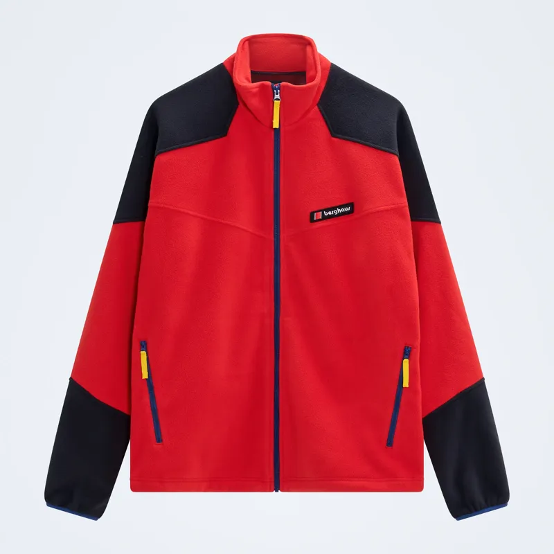 Berghaus Mens Kara-Su Fleece in Goji Berry / Jet Black-1