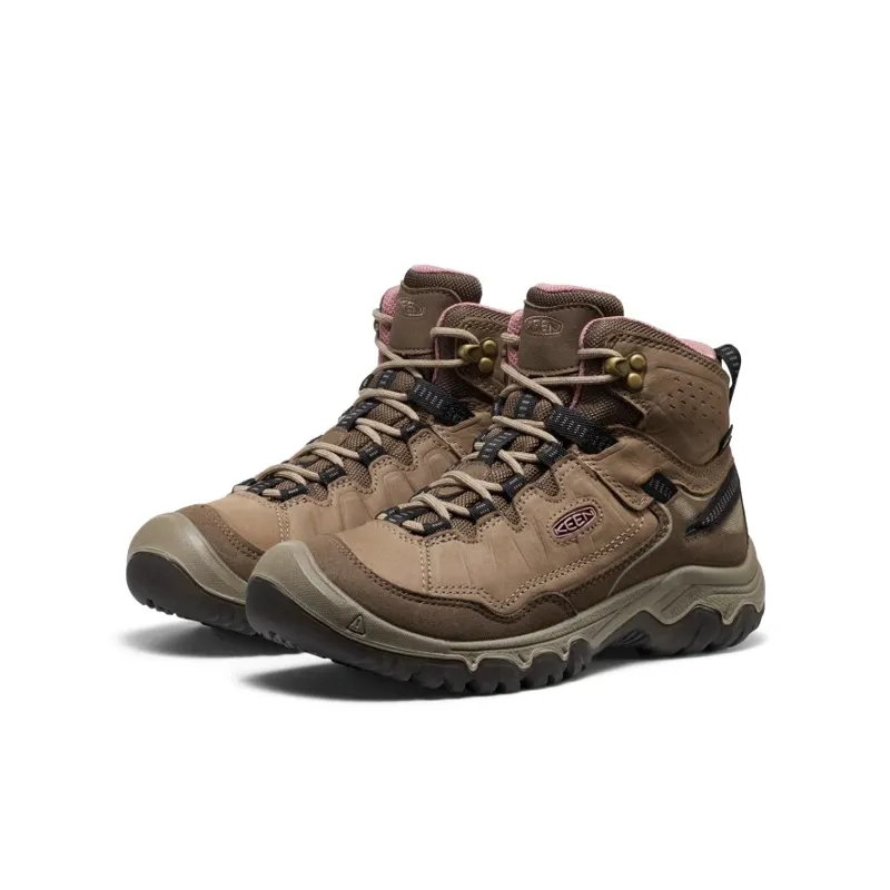 Keen Women's Targhee IV Mid WP Boots in Brindle / Nostalgia Rose-2