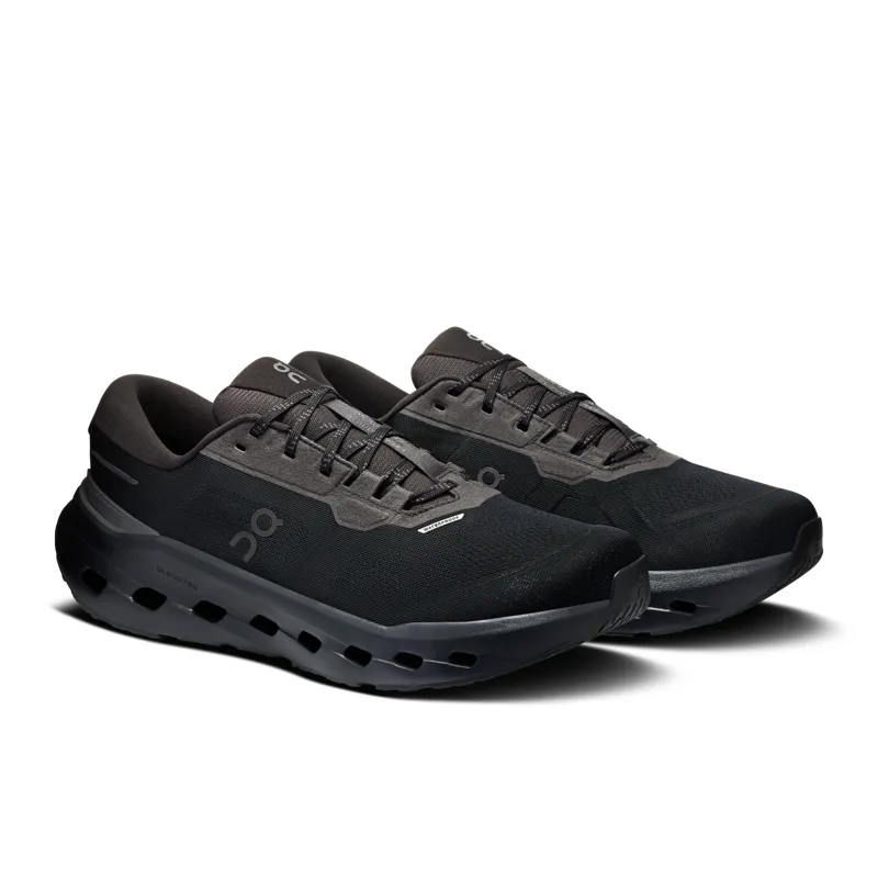 On Men's Cloudrunner 3 Waterproof Running Shoes in Black / Black-5
