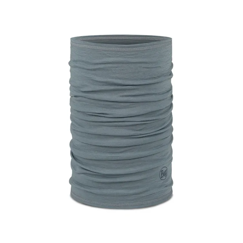 Buff Merino Lightweight Neckwear in Solid Flint-1