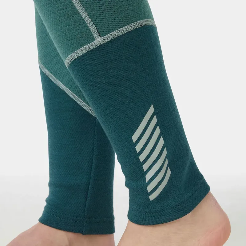 Helly Hansen Womens Lifa Merino Midweight Base Layer Pants in Opal Green-2