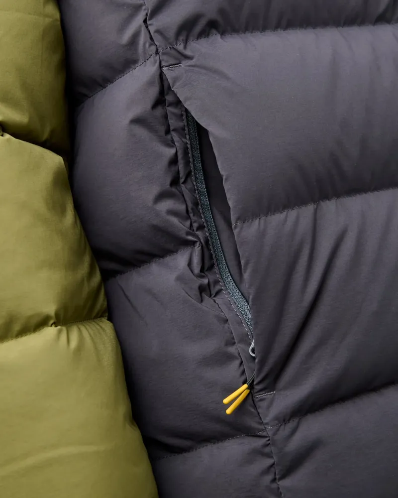 Passenger Mens Kindlewood Recycled Down Jacket in Faded Black / Khaki-7