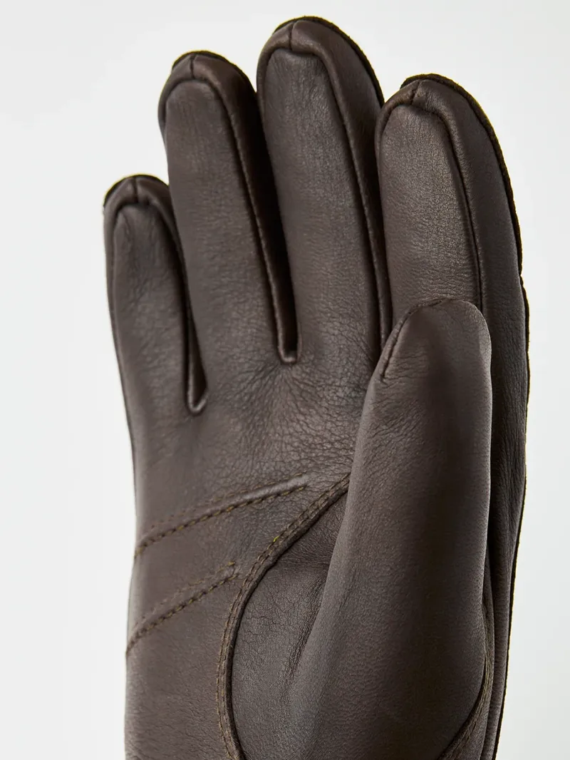 Hestra Buvika Deerskin Women's Gloves in Dark Brown-2