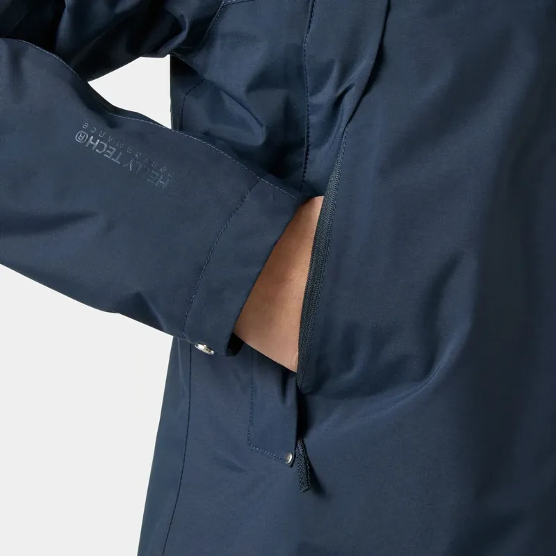 Helly Hansen Women's Hvaler Insulated Raincoat in Navy-3
