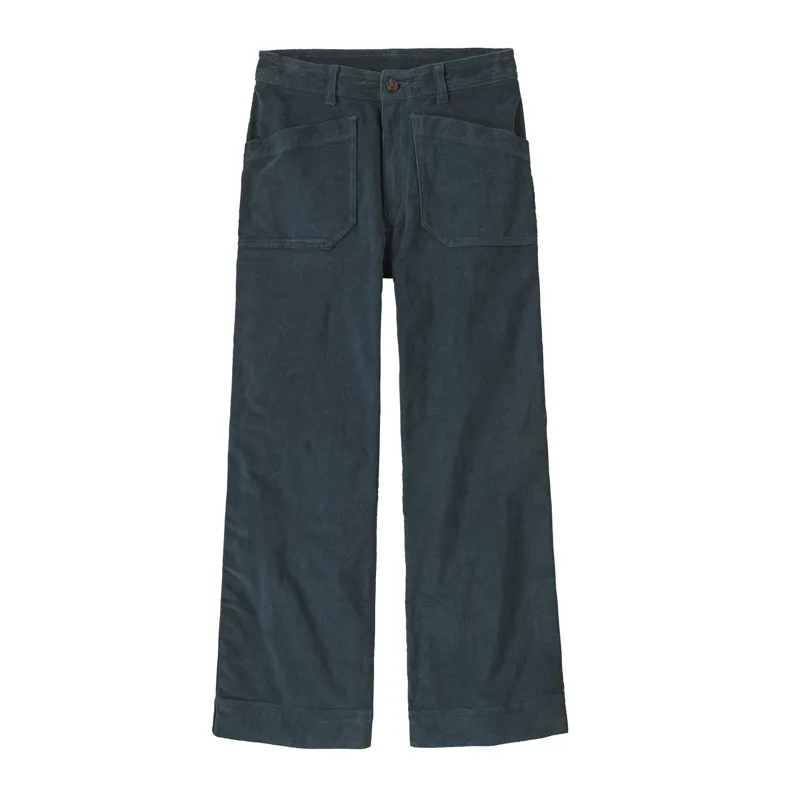 Patagonia Women's Wide Leg Cord Pants in Summit Blue