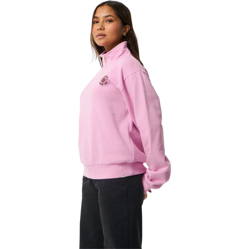 Rip Curl Womens Party Wave 1/2 Zip Fleece in Lilac-2