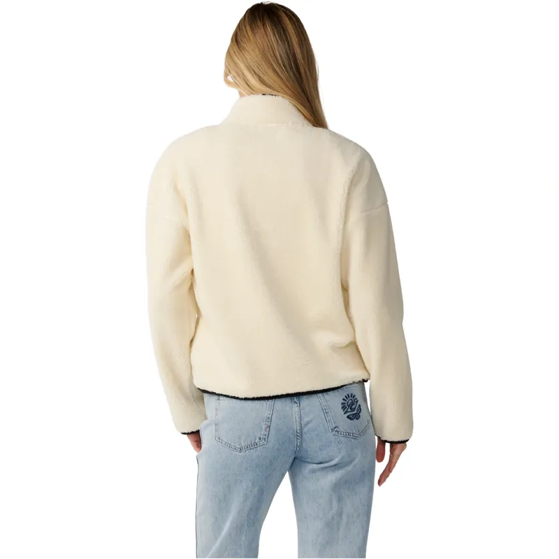 Rip Curl Womens Party Pack Polar Zip Through Fleece in Off White-1