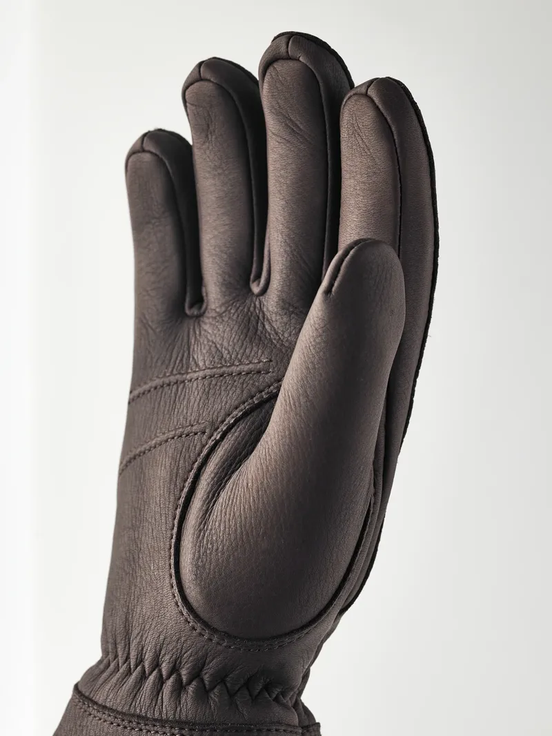 Hestra Buvika Deerskin Women's Gloves in Dark Brown-1