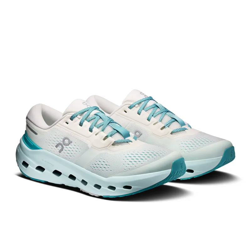 On Womens Cloudrunner 3 Running Shoes in Ivory / Aquamarine-2