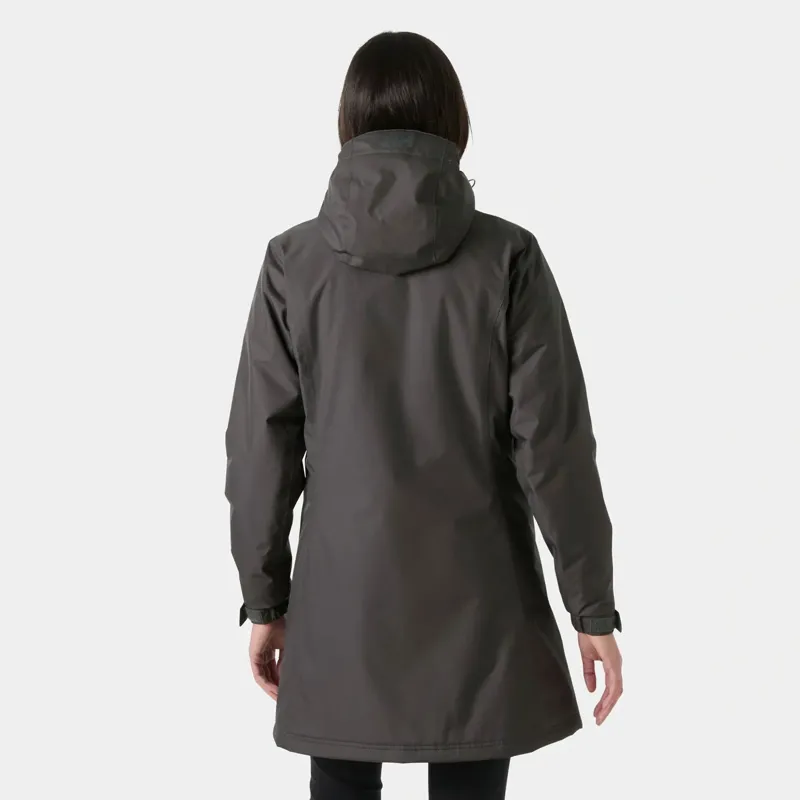 Helly Hansen Womens Long Belfast Winter Jacket in Thunder Grey-3
